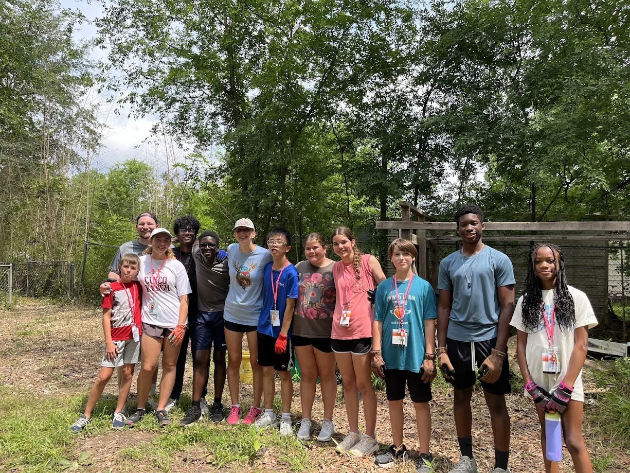 Connect Longview volunteers from Generate youth camp at a workday