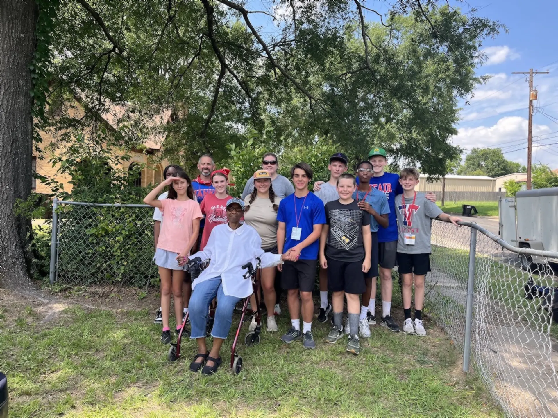 Connect Longview volunteers from Generate youth camp at a workday